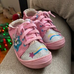 Pink Kids Shoes with Peppa Pig Rainbow Design